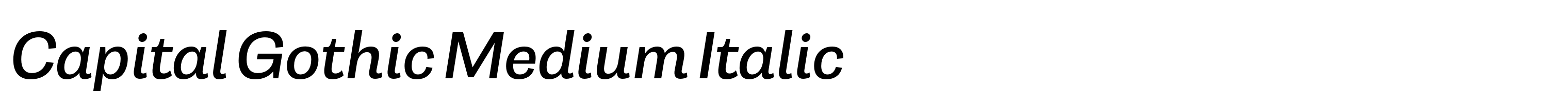 Capital Gothic Medium Italic
